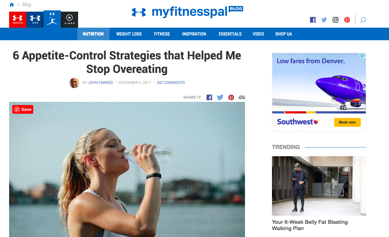 how to build an email list -- MyFitnessPal